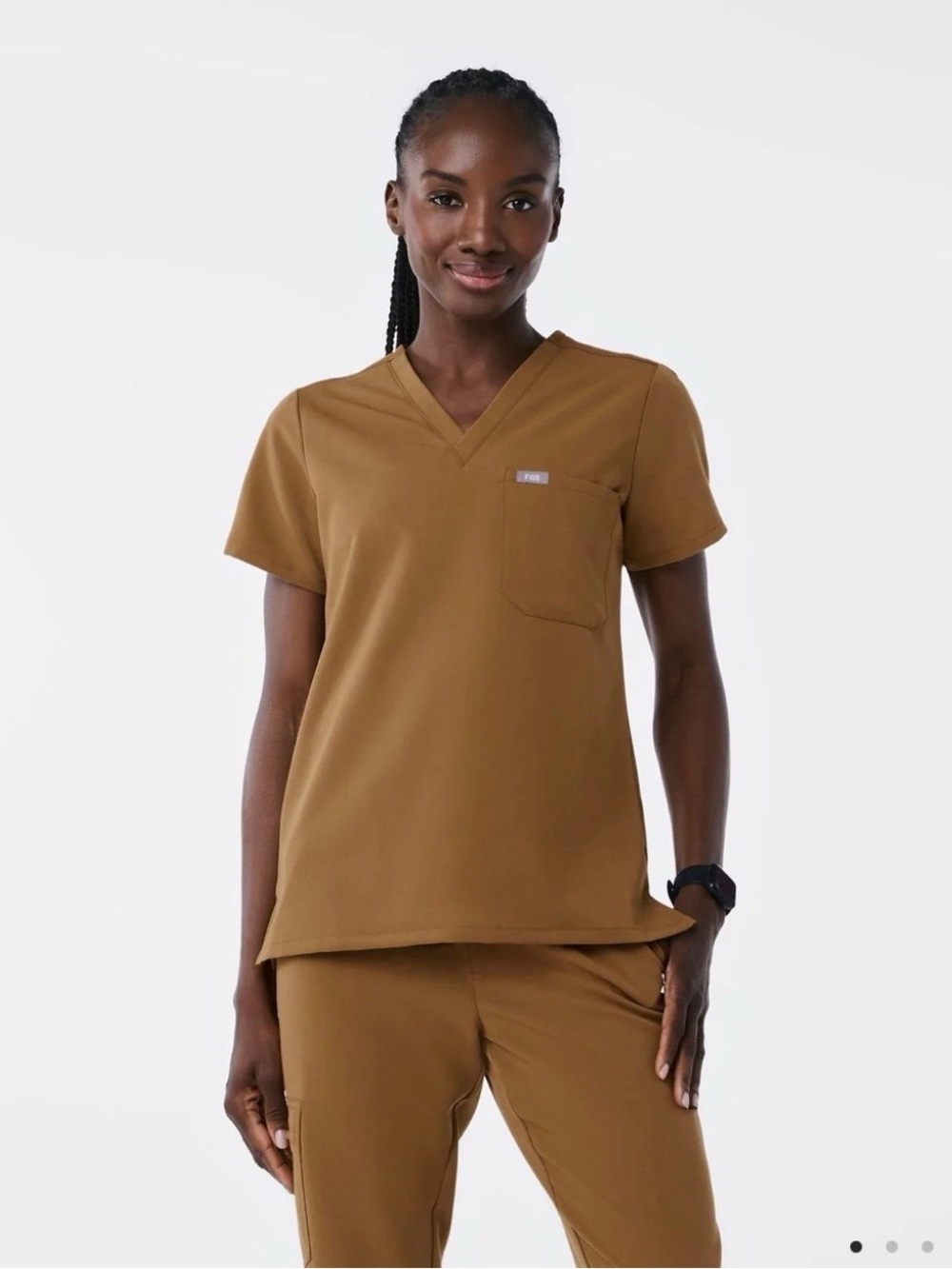 Figs Women’s Scrub Set Casma Top Size XL Zamora Jogger Size Large in Earth Nurse